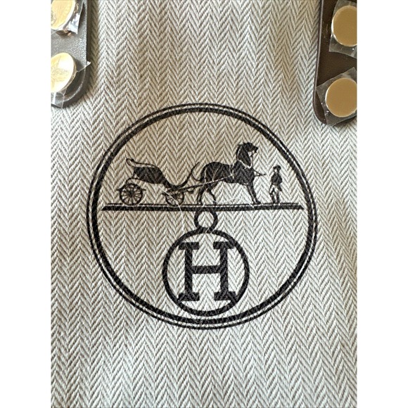 Upcycled Hermes Dustbag Drawstring Small Tote Bag Crossbody & Travel Perfu - Picture 4 of 16